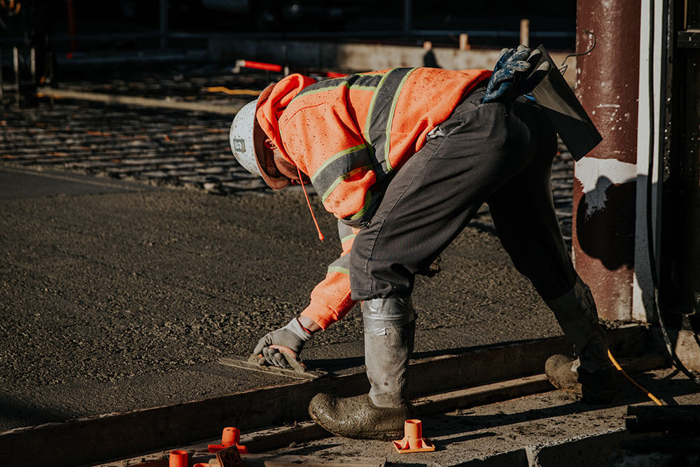 Commercial Building Restoration — Targeted repair work in progress